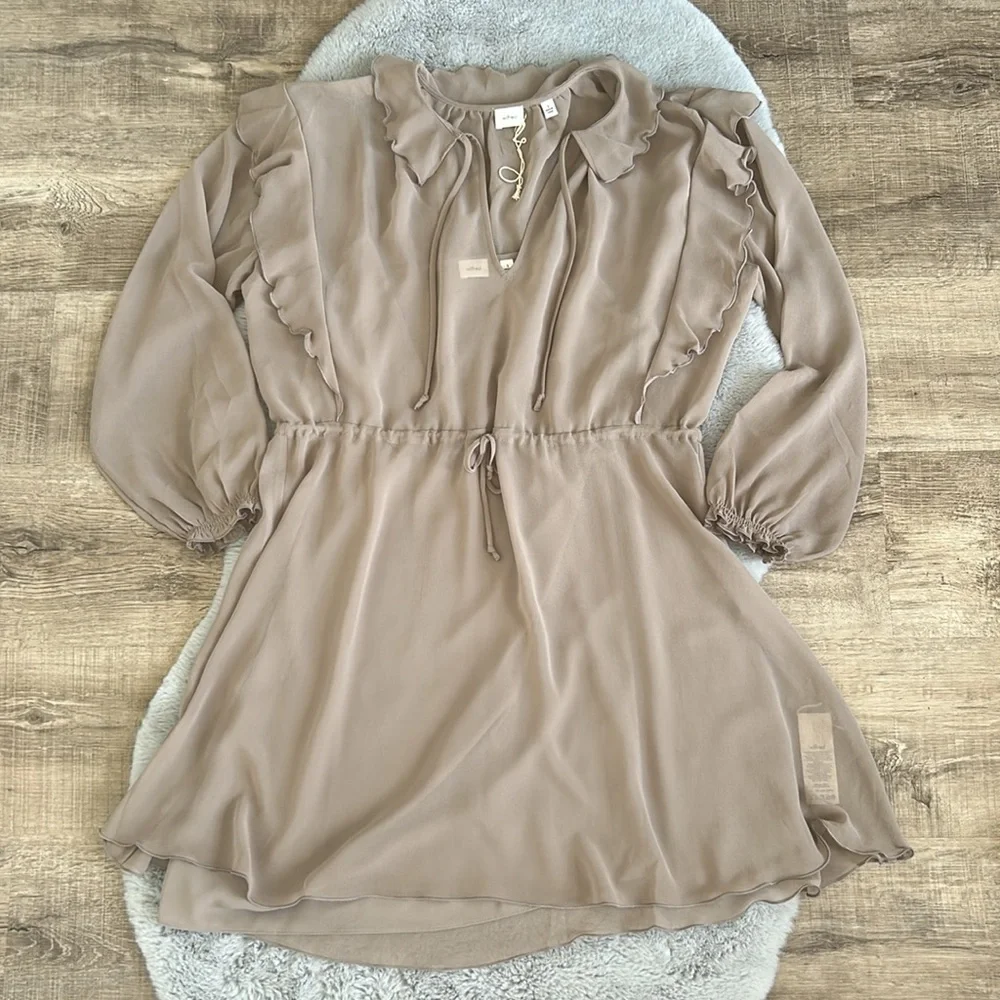 Aritzia Wilfred Tartine Dress in Nomad size S
